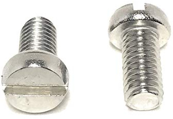 M6-1.00 x 12 Stainless Steel Slotted Cheese Head Machine Screw DIN84 A2 M6x12 (25 Pieces)