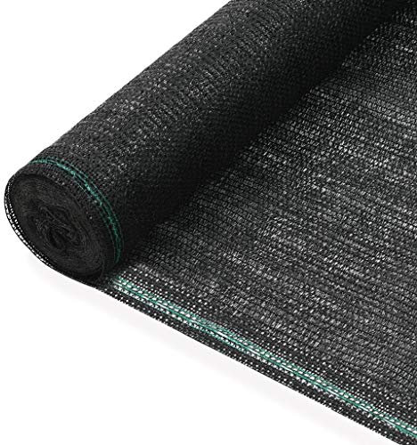 vidaXL Tennisblende Zaunblende Sichtschutz Schattiernetz Windschutz Zaun Schattier Netz Sichtschutznetz Gewebe UV-beständig HDPE 1x100 m Schwarz