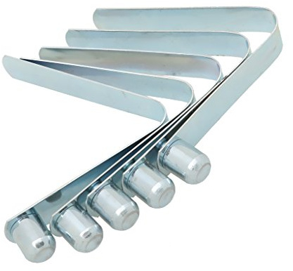 Perfeclan 5 Stück Kajak Paddel Camping Zeltstangen Clips Snap Clip Federklammer aus Edelstahl - Silber 01, 8mm x 10 mm