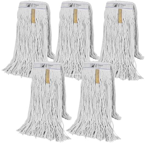 Kentucky Mop Head Replacement Commercial Mop Heads for Heavy Duty Industrial Use - Large Size Cotton PY Yarn 16oz 450 Gram (5)