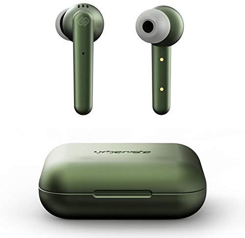 Urbanista Paris True Wireless Kopfhörer. 20H Spielzeit Kabellose Ladetasche, Bluetooth 5.0, Geräuschdämpfende Kopfhörer -Steuerung + eingebautem Mikrofon, kompatibel mit Android und iOS - Grün
