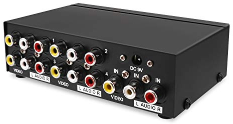 QiCheng&LYS Audio Video Splitter Verstärker für Kabelbox DVD DVR Analog TV 1 In 4 Out (1in 4 Out)