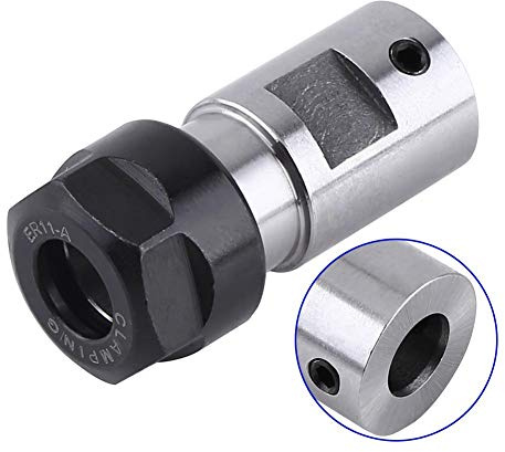 ER11 Pinza Albero Motore 8mm, Mandrino Prolunga Asta Portapinze Fresatura CNC, Pinza di Serraggio Acciaio per Lavorazioni Profonde