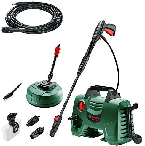 Bosch High Pressure Washer EasyAquatak 120 (1500W, Home and Car Kit Included, Max. Flow Rate: 350l/h, in Cardboard Box) - Amazon Edition + Bosch 6 m Extension Hose for AQT High Pressure Washers