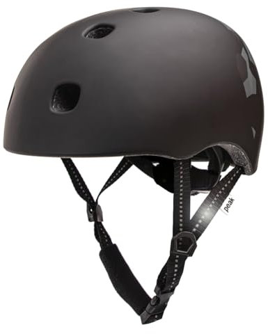 Crazy Safety Ramp Squares Fahrradhelm | Helm Kinder für Fahrrad, Skateboard, Inlineskates und BMX-Rad | Fahrradhelm Damen Herren | S/M 52-56 cm | Verstellbarer BMX Helm (Schwarz)