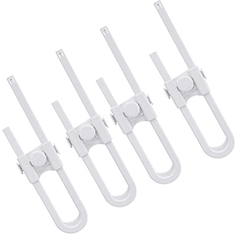 Toddmomy Kindersicherung Schrank 4Pcs Baby Schrank ?sser Klebstoff U Form Baby Verriegelungen für für Schrank Schublade Kühlschrank ?fen Wc Sitze ? Türsicherung Kinder