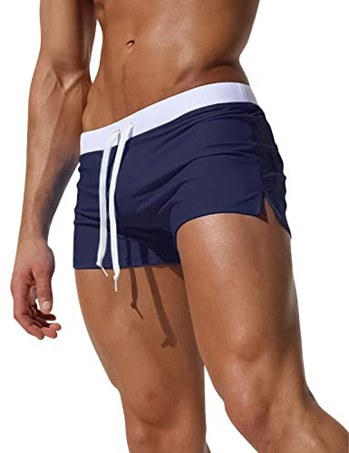 Adorel Costume Bagno Pantaloncini Piscina Calzoncini Uomo Profondo Blu L