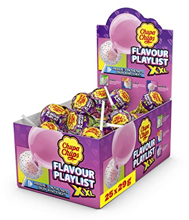 Lecca Lecca Chupa Chups Flavour Playlist XXL 25 Pezzo Candy Chupa Gusto Frutta