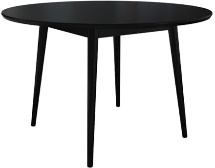 Mirjan24 Esszimmertisch Sofilia, Runder Tisch für Küche, Esstisch, Kaffeetisch, Modern Küchentisch, Tisch für Esszimmer, Buchenholz (schwarz, Modell Ø 120 cm)
