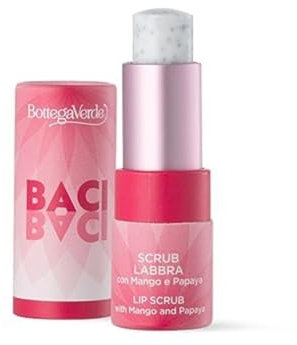 Bottega Verde - Baci Baci, Scrub Stick Labbra Esfoliante, 3,5 g, con Mango, Papaya, Levigante e Nutriente, Prepara alle Applicazioni di Balsami e Rossetti, Delicato Profumo di Vaniglia