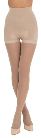 LORES Hochtaillierte Schlankheitsstrumpfhose mit Kompression Shaping-Bund und Push-up-Effekt