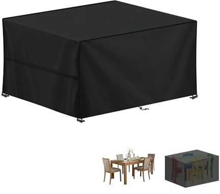 LAMUNI Abdeckhaube Gartenmöbel 120x80x75cm Tisch Abdeckung Gartentisch Wasserdicht Abdeckplanen für Gartenmöbel Plane 420D Oxford Gewebe Schutzhülle für Gartenmöbel, Loungemöbel, Rattanmöbel