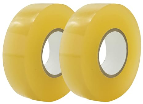 JNAWA 2Pcs Hockey Tape HandleTape Clear Multipurpose Tape Self-Adehesive Grip Tape SportsGear for Badminton Grip Ping pong Racket Golf Pole,2.5cm*25m