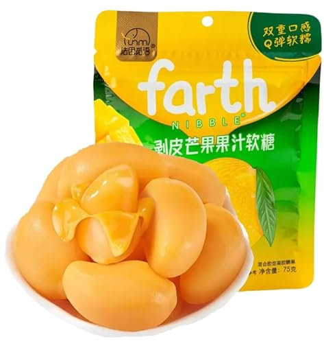 Mango Banana Soft Candy 75g/bag, Mango Peelable Candy, Fruit Juice Fudge,Peeling Gummy Candy,Healthy Desserts,Wedding Candies,Sweets,peelable gummies， Chinese Snacks (Mango,3 bag)