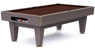 Stradivari Billardtisch Nero | Strapazierfähiger Holz-Korpus, Schieferplatte 25 mm, Naturkautschuk-Banden | Pool, Turnier, Freizeit | Ohne Münzung, Indoor
