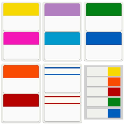 ELII 300 Pcs Tabs 2 Inch Sticky Index Tabs,Colorful Tabs for Notebooks,Writable and Transparent Book Tabs Page Tabs Colored Page Markers, Tabs for Books, Notebook Tabs, Tabs for Annotating Books