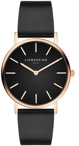Liebeskind Berlin Damen Armbanduhr – Klassisches Design – Rundes Gehäuse 34 mm – Lederarmband – 5 ATM wasserdicht