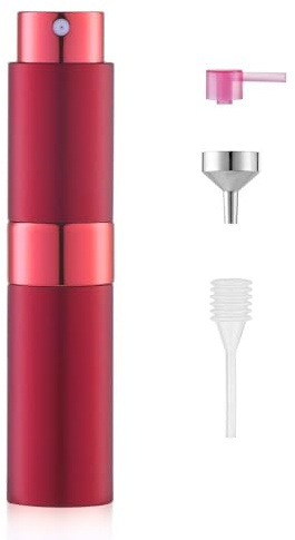 Toureal Parfum Zerstäuber für Unterwegs, 8ml Reisezerstäuber Nachfüllbar,Rotwein