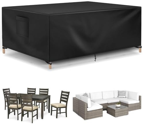 ytwkafa Twkafa Funda Mesa Exterior Impermeable, 420D Tissu Oxford Funda Muebles Exterior Impermeable, Funda Muebles Jardin Resistente Al Agua, Al Polvo Y A Los Rayos UV Lonas Impermeables Exterior