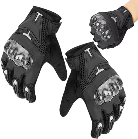 Acunny - Guantes de moto para hombre, guantes de moto para hombre, guantes de ciclismo de moto deportivos, guantes antideslizantes para pantalla táctil, para deporte, moto, ciclismo, caza, senderismo