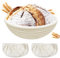 Traxenta Banneton para Pan, Bread Proofing Basket Redondo, Cesta de Fermentación de Ratán, Juego de Cesta de Levadura, Herramienta para Hornear, con Inserto de Lino