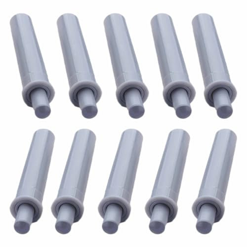10Pcs Soft Close Dampers, Gray Hydraulic Cabinet Door Buffers, Concealed Quiet Closing Mechanism for Cabinet Doors and Drawers (60mm Length)