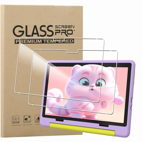 KZIOACSH Screen Protector for ZIBATIS 10 Inch Kids Tablet/ZAS102600/ZAS1016 Kids Tablet, 2 Pack Ultra Clear Anti-Scratch 9H Hardness Touch Sensitive Anti-Fingerprint Tempered Glass