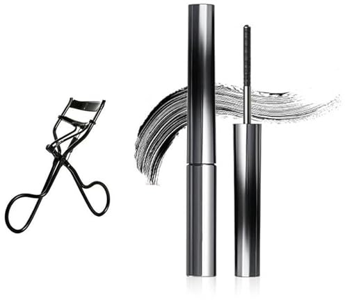 Ironeye Mascara, Ironeye Mascara, 3D Wimpern Lockenstab Mascaras, Wasserfest & Lang Anhaltend, Schmutzfrei & Voluminös, Mit Integriertem Wimpernzang (black)