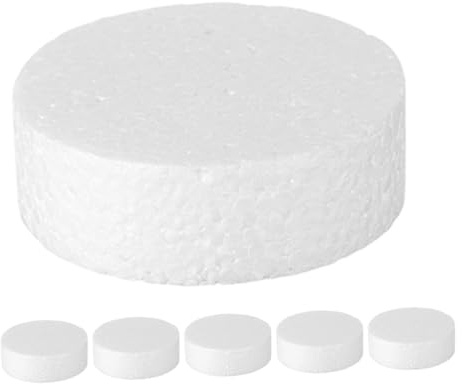 Gatuida 6 Piezas Discos Redondos de Espuma para Manualidades Círculos de Poliestireno para Proyectos DIY Decoración Navideña Modelado Escolar y Arte Creativo