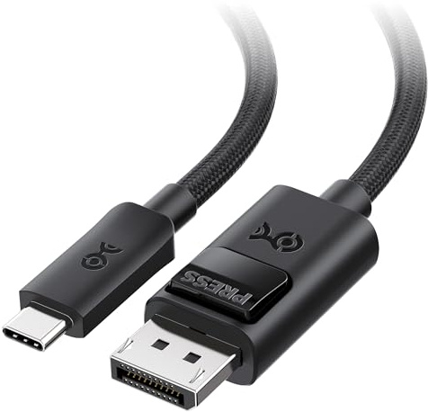 Cable Matters unidirektionales USB C auf DisplayPort 2.1 Kabel, 1,8m | 8K@165Hz, 4K@480Hz, UHBR13.5,54Gbps DP54, Thunderbolt 5 zu DisplayPort Kabel, nicht für USB-C Monitor
