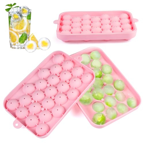 2 stycken rund isbitsform silikon, 18,5 x 12,5 cm isbitsformsbollar, BPA-fria, isbitsbehållare för whisky, cocktails, te, kaffe, juice