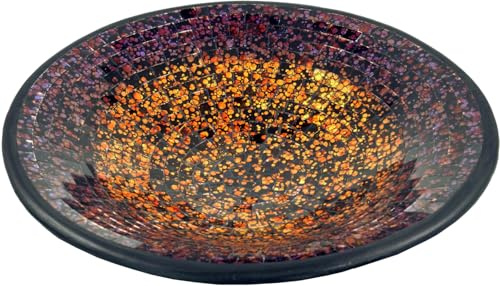 Runde Mosaikschale, handgearbeitet, Keramik, Design 13, groß (Ø 46 cm) | Einzigartige Designs, ideal für Obst oder Dekoration, farbenfrohes Mosaik, aus Keramik & Glas