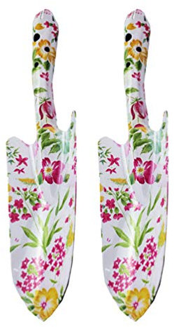 iplusmile 2 Stück Gartenspaten Schaufel Blumen Pflanzen Blumentopf Schaufel Eisen Schaufel Topfwerkzeug Gartenschaufel für Garten im Freien (Zufälliges Muster)