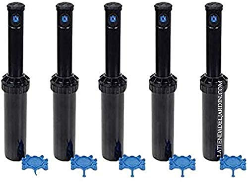 Set di 5 IRRIGATORI R.Bird 3504-PC. Portata da 4,60 a 10,70 metri. Filettatura femmina 1/2, nero