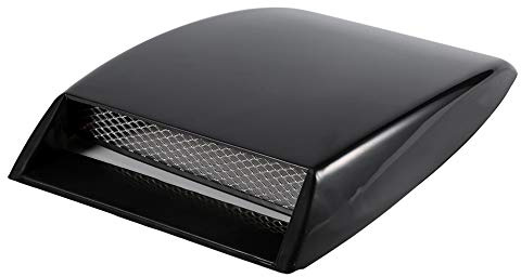 Hood Scoop, Universal Cowl Decorative Air Flow Intake Roof Bonnet Sticker Cover Hood Vents Scoops For Cars (Black)