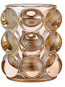 SLHEQING Glas Make up Pinselhalter Vintage Kosmetik Organizer zur Aufbewahrung von Pinsel, Eyeliner, Lippenstift, Zahnbürsten, Stift und Mehr