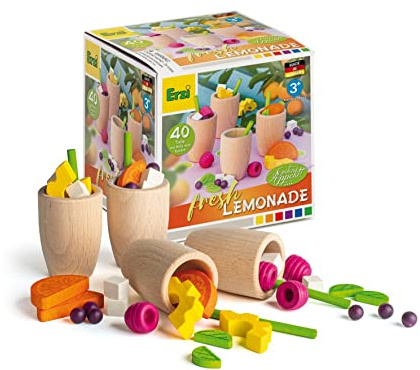 Erzi 28147 Sortierung Fresh Lemonade aus Holz, Kaufladenspielzeug | für Kinder, Kaufmannsladen, Rollenspiele, Kreative Spielwelten gestalten