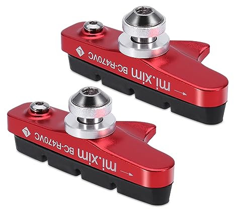 Pastillas de Freno para Bicicleta, 55mm Par de Zapatas de Freno de Aleación de Aluminio para Bicicleta de Montaña L/R, Juego de Repuesto de Zapatas de Freno para Bicicleta de Carretera Deportiva
