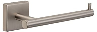Croydex Chiswell Flexi-Fix Toilettenpapierhalter, Edelstahl, gebürstetes Nickel-Finish, Universal-Toilettenpapierhalter, X-Platte, ohne Bohren, Schrauben oder Kleben, passendes Zubehör, alle