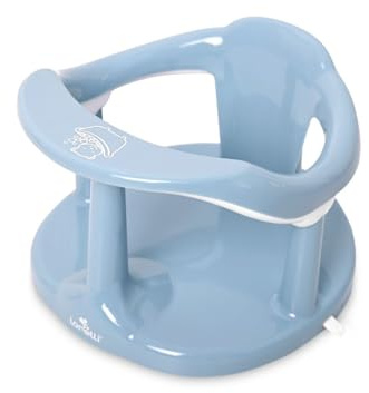 Lorelli Babybadewannensitz Happy Bubbles rutschfeste Basis, hohe Rückenlehne blau