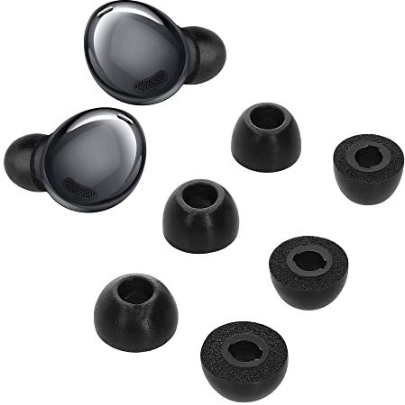 kwmobile Gommini Auricolari Memory Foam Set da 6 Compatibile con Samsung Galaxy Buds Pro - Gommini Cuffie In Ear Schiuma - 3 Size nero