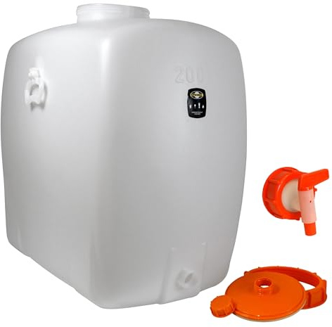 Lebensmittelechtes Speidel Getränkefass Mostfass Gärfass (200 Liter oval mit NW10 Auslaufhahn)