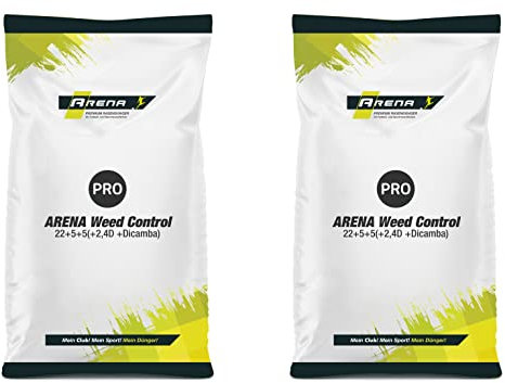 ARENA Weed Control Rasendünger mit Unkrautvernichter 2x10kg | 2-in-1: düngt & extra stark gegen Unkraut | ideal im Frühjahr & Sommer | Langzeitwirkung für dichten, gesunden Rasen