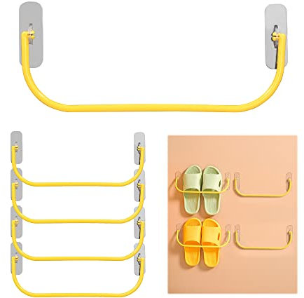 Schuhregal zur Wandmontage Schuhhalter Hängen - Klappschuhregal Hängeregal für Schuhen Aufbewahrungsregal Wandregal ohne Bohren Schuhablage Eingangstür Badezimmer Schuh-Aufhänger Flur, 6 Stück