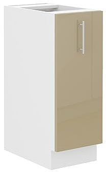 Küche Lara Cappuccino Hochglanz Unterschrank 30 cm Schrankauszug Küchenschrank