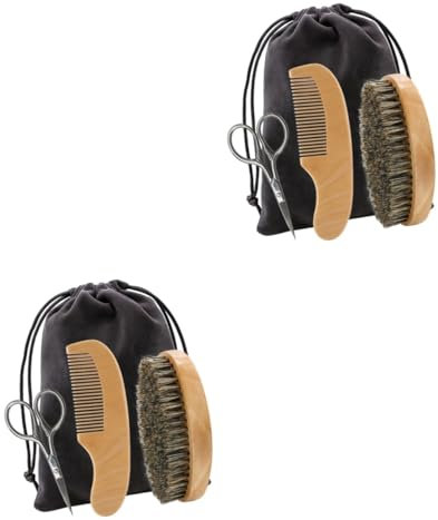 minkissy 2sätze Beard Care Für Teiliges Bartpflege Bartschneider Styling-schere Und Aufbewahrungstasche Für Tägliche Bartpflege Und Styling