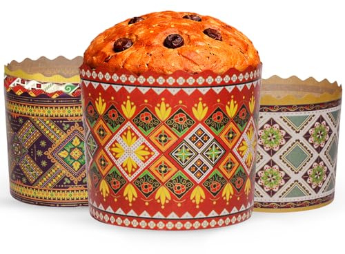 12 oz Easter Bread Baking Paper Molds | 12 Pack | Easter Bread Paper Mold Kulich Paska Pascha Mold Panettone Paper Kulich Molds W 4.3 x H 3.4 in