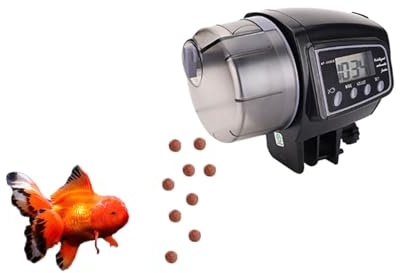 NCONCO Automatic Fish Feeder for Aquarium, Large Capacity Auto Food Feed Dispensers, Digital Timer, Aquarium Goldfish Auto Feed Dispenser with LCD Display for Vacation Holiday Week