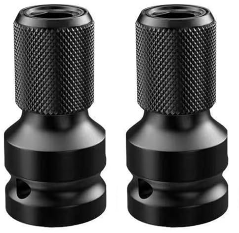OioTuyi Lot de 2 adaptateurs d'embout 1/2 pour visseuse à percussion, adaptateur de douille 1/2 à 1/4, adaptateur de visseuse à percussion, adaptateur de douille