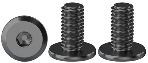 Drenky Flachkopfschrauben Innensechskant, M6 Schrauben Schwarz Linsenkopfschrauben Edelstahl A2 V2A Maschinenschrauben Vollgewinde Möbelschrauben, M6x12mm, 20 Stück